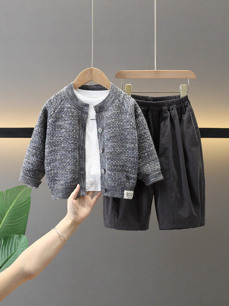 Set Tre Pezzi "Slate Grey" con Struttura in Fibra Adattiva