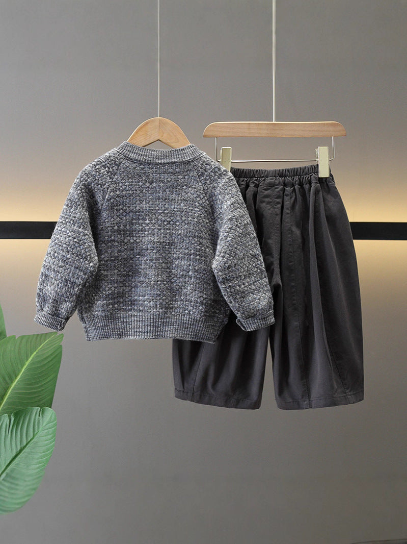 Set Tre Pezzi "Slate Grey" con Struttura in Fibra Adattiva