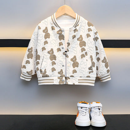 Giacca Varsity in Cotone "Milky White" con Fodera Comfort