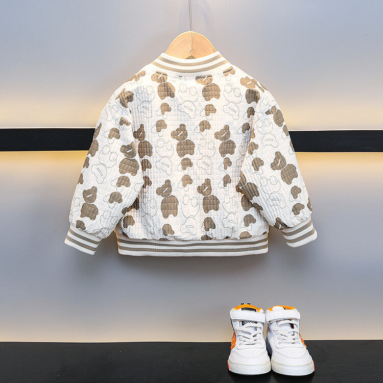Giacca Varsity in Cotone "Milky White" con Fodera Comfort