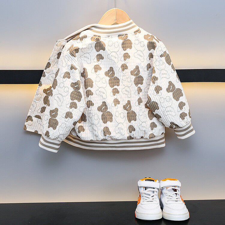 Giacca Varsity in Cotone "Milky White" con Fodera Comfort