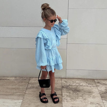 Completo Due Pezzi Unisex in Puro Lino con Giacca Monopetto e Gonna Coordinata