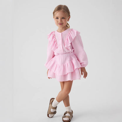 Completo Due Pezzi Unisex in Puro Lino con Giacca Monopetto e Gonna Coordinata