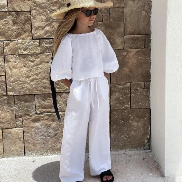 Completo Coordinato in Misto Lino con Giacca Monopetto e Pantaloni Sartoriali
