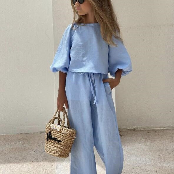 Completo Coordinato in Misto Lino con Giacca Monopetto e Pantaloni Sartoriali