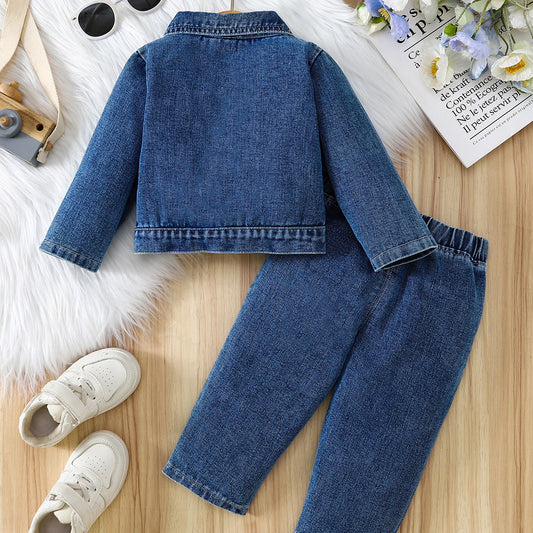 Set Tre Pezzi in Cotone Premium con Cardigan Monopetto e Pantaloni Coordinati