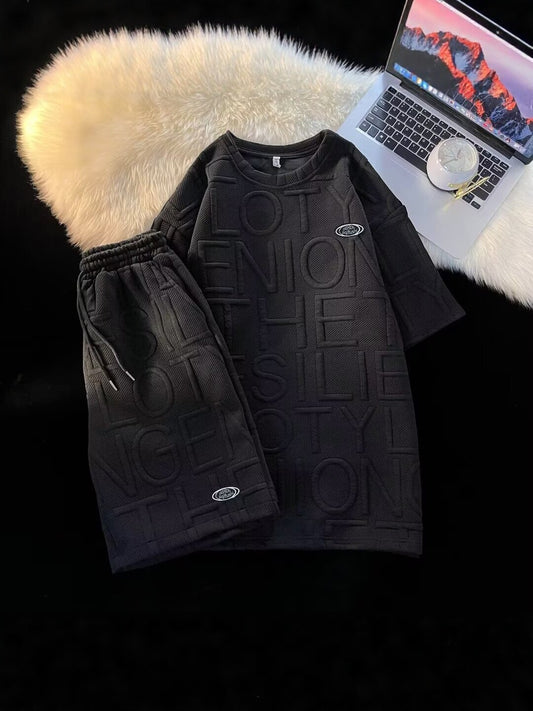 Completo Sportivo Due Pezzi con T-Shirt Girocollo e Shorts Coordinati