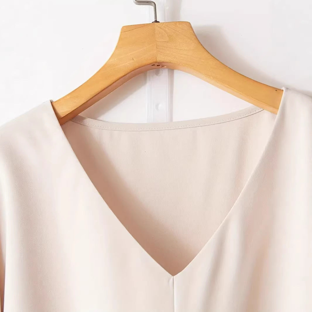 Completo Top Set "Slimming" con Dettaglio Belt e Texture Woven