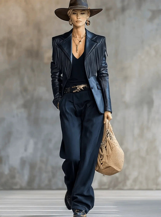 Trench Coat "British Style" in Eco-Leather con Silhouette Mid-Length e Taglio Waist-Type