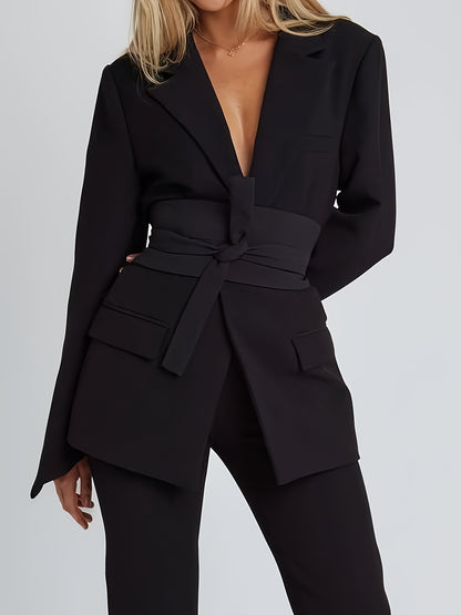 Blazer "Elegant Commuting" con Silhouette ad A e Classico Suit Collar