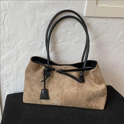 Tote Bag "Business Commuting" Large Square con Doppia Tracolla e Contrast Color