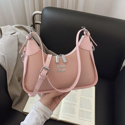 Armpit Bag "Dumpling Shape" con Doppia Tracolla e Scomparto Interno Laminato