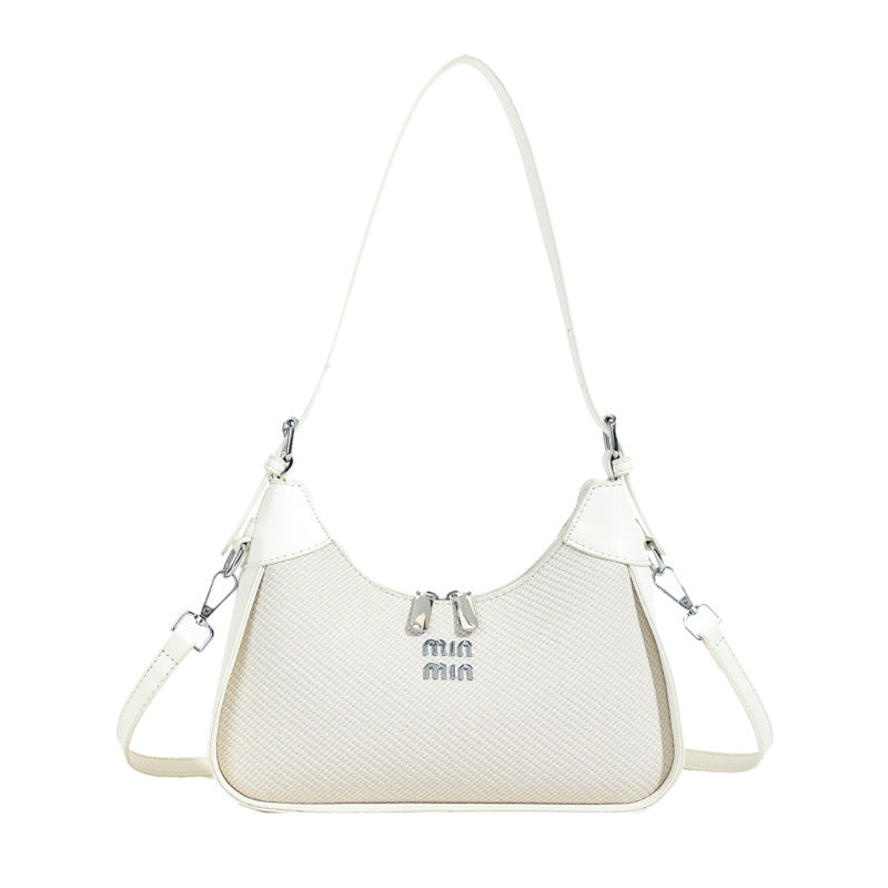 Armpit Bag "Dumpling Shape" con Doppia Tracolla e Scomparto Interno Laminato