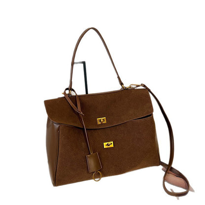 Business Tote "Horizontal Square" con Chiusura Lock e Doppia Tracolla Organizzata