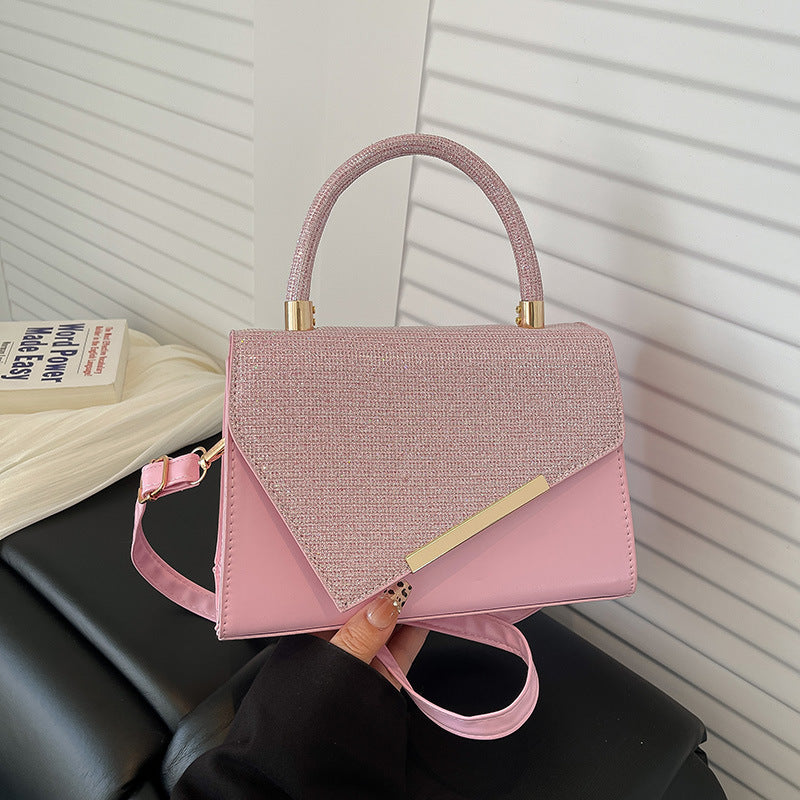 Borsa "Street Fashion" Horizontal Square Metal & Matt con Chiusura a Patta