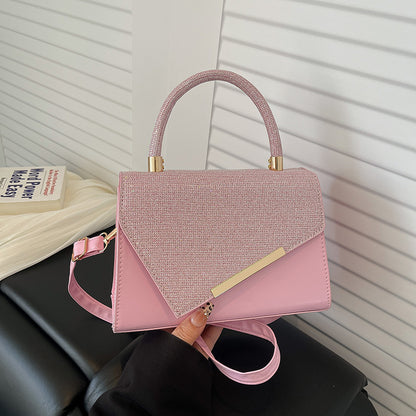 Borsa "Street Fashion" Horizontal Square Metal & Matt con Chiusura a Patta