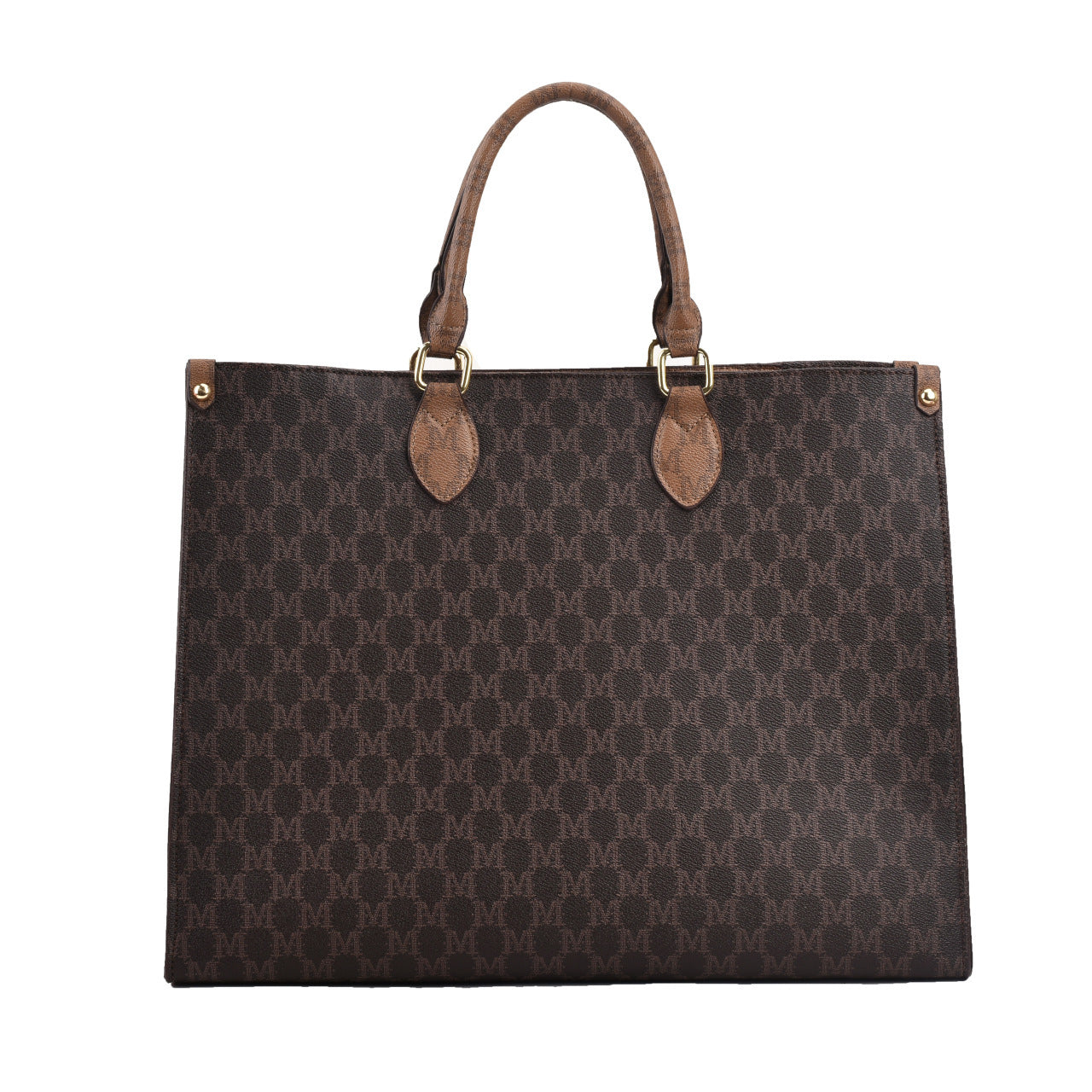 Maxi Tote "Retro Letter" Horizontal Square con Chiusura Safe-Zip