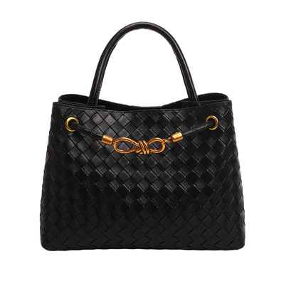 Shoulder Bag "Urban Minimalism" con Trama Weaving e Chiusura Magnetica