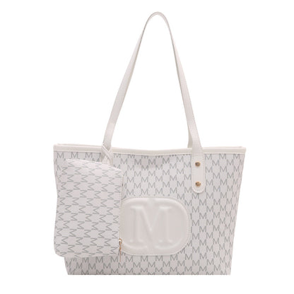 Tote Bag "Street Fashion" Horizontal Square con Dettagli Splicing e Chiusura Safe-Zip