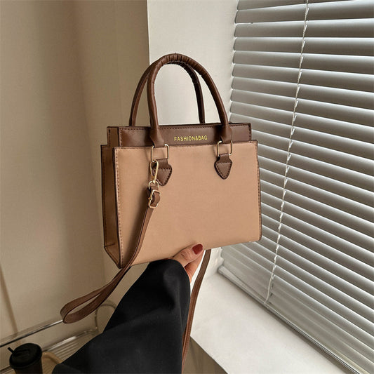 Borsa "Urban Simplicity" Vertical Square con Motivo Presbyopia e Chiusura Safe-Zip