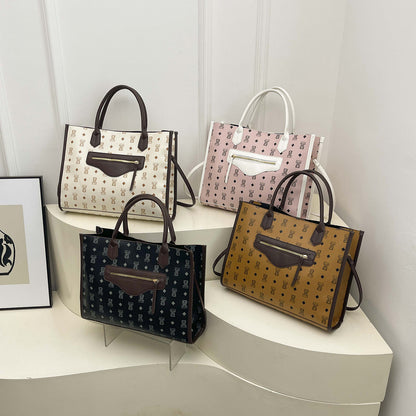Borsa a Tracolla "Street Fashion" Color Block con Doppia Tracolla e Chiusura Safe-Zip