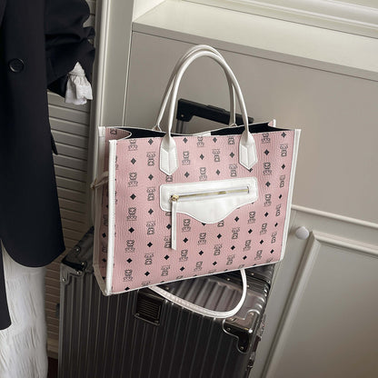 Borsa a Tracolla "Street Fashion" Color Block con Doppia Tracolla e Chiusura Safe-Zip