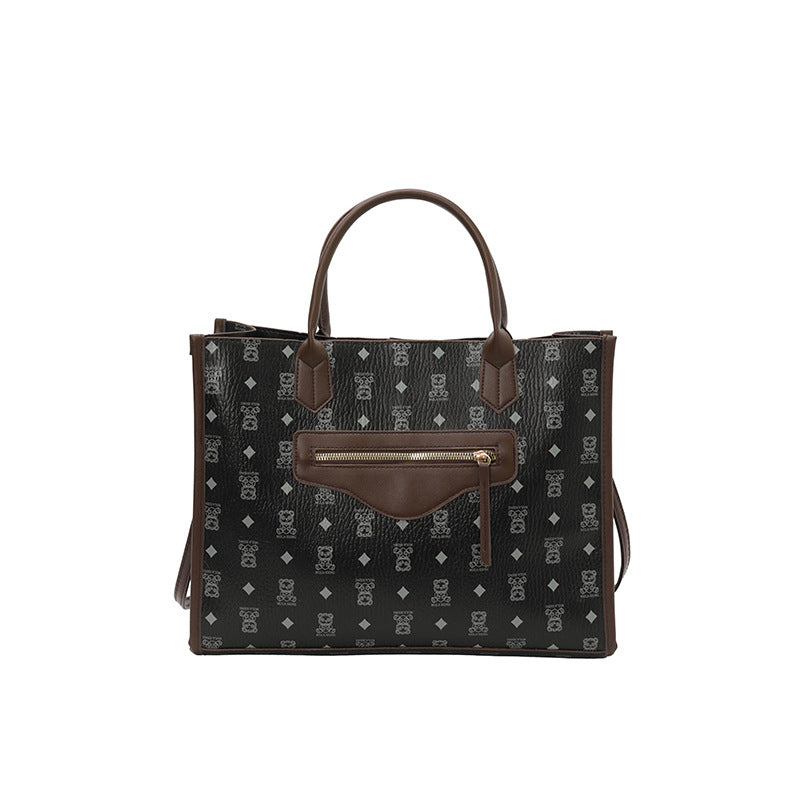 Borsa a Tracolla "Street Fashion" Color Block con Doppia Tracolla e Chiusura Safe-Zip