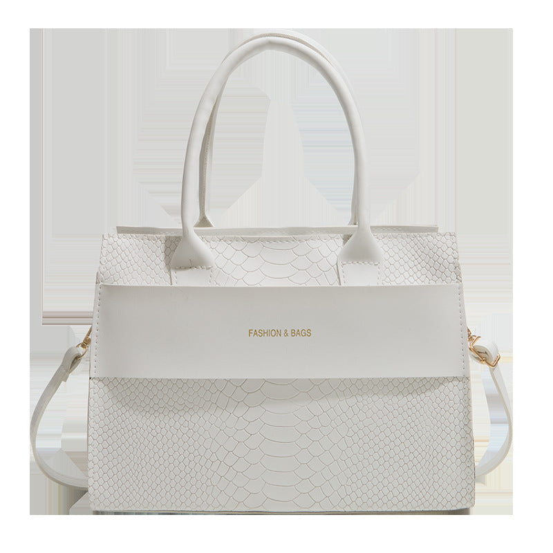 Borsa Crossbody "Crocodile Pattern" Horizontal Square con Chiusura Safe-Zip