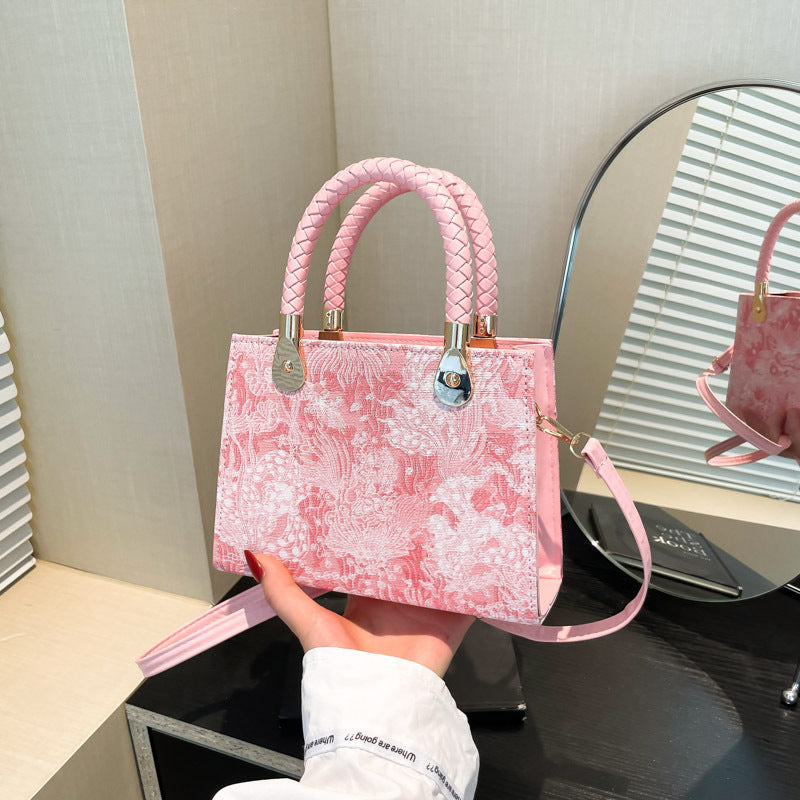 Borsa "Street Trend" Horizontal Square con Dettagli Splicing e Chiusura Safe-Zip