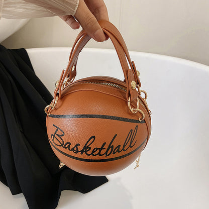 Borsa "Street Trend" Round-Square con Dettagli Splicing e Chiusura Safe-Zip