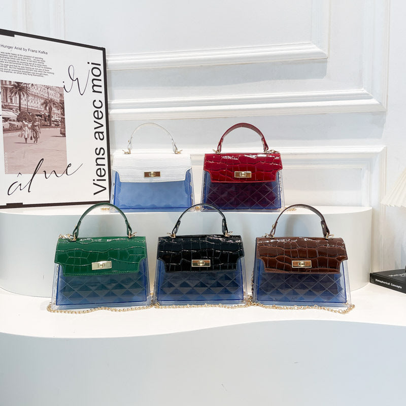 Borsa a Tracolla "Street Fashion" Horizontal Square con Dettagli Leopard e Ricamo Artigianale