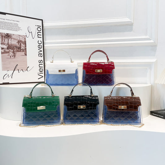 Borsa a Tracolla "Street Fashion" Horizontal Square con Dettagli Leopard e Ricamo Artigianale
