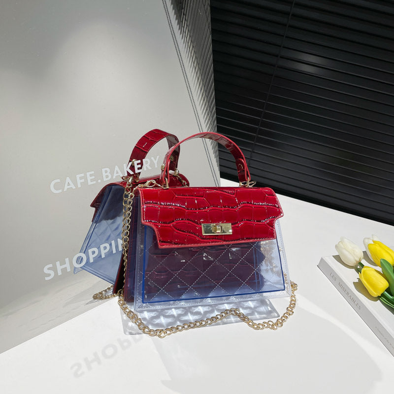 Borsa a Tracolla "Street Fashion" Horizontal Square con Dettagli Leopard e Ricamo Artigianale