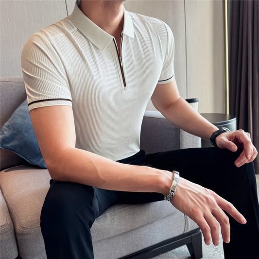 Polo "Essential Summer" Slim Fit in Cotone Traspirante e Moisture-Wicking