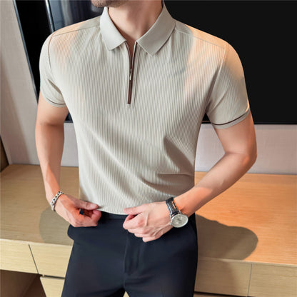Polo "Essential Summer" Slim Fit in Cotone Traspirante e Moisture-Wicking