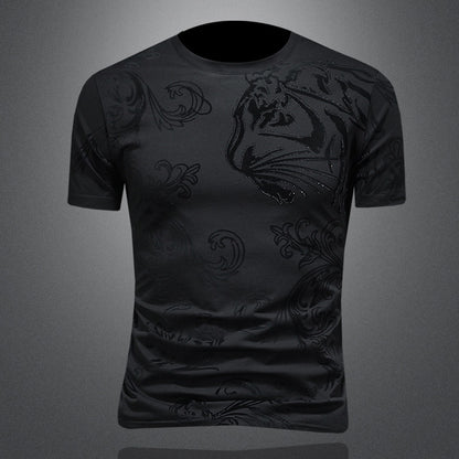 T-Shirt "Urban Lettering" Slim Fit in Cotone Traspirante Premium