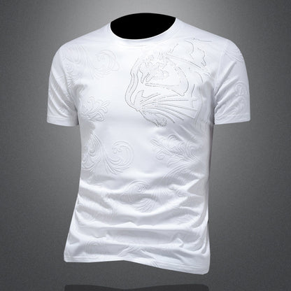 T-Shirt "Urban Lettering" Slim Fit in Cotone Traspirante Premium
