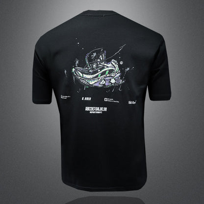 T-Shirt "Graphic Energy" Slim Fit con Design Cartoon e Tessuto Tecnico Traspirante