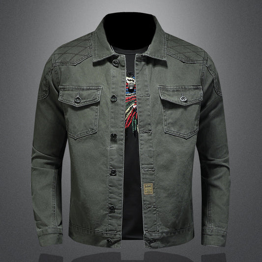 Jacket "Urban Shield" Slim Fit con Design Multi-Pocket e Finitura Antivento