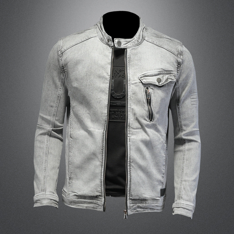 Jacket "Urban Pulse" Slim Fit con Stand Collar e Dettagli Zipper Tech