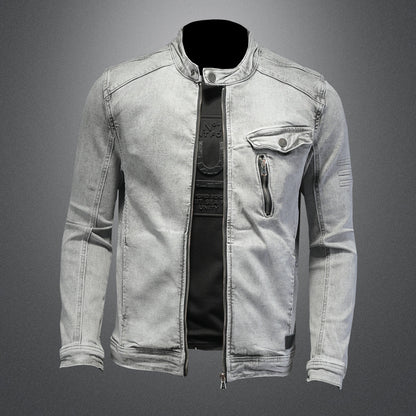 Jacket "Urban Pulse" Slim Fit con Stand Collar e Dettagli Zipper Tech