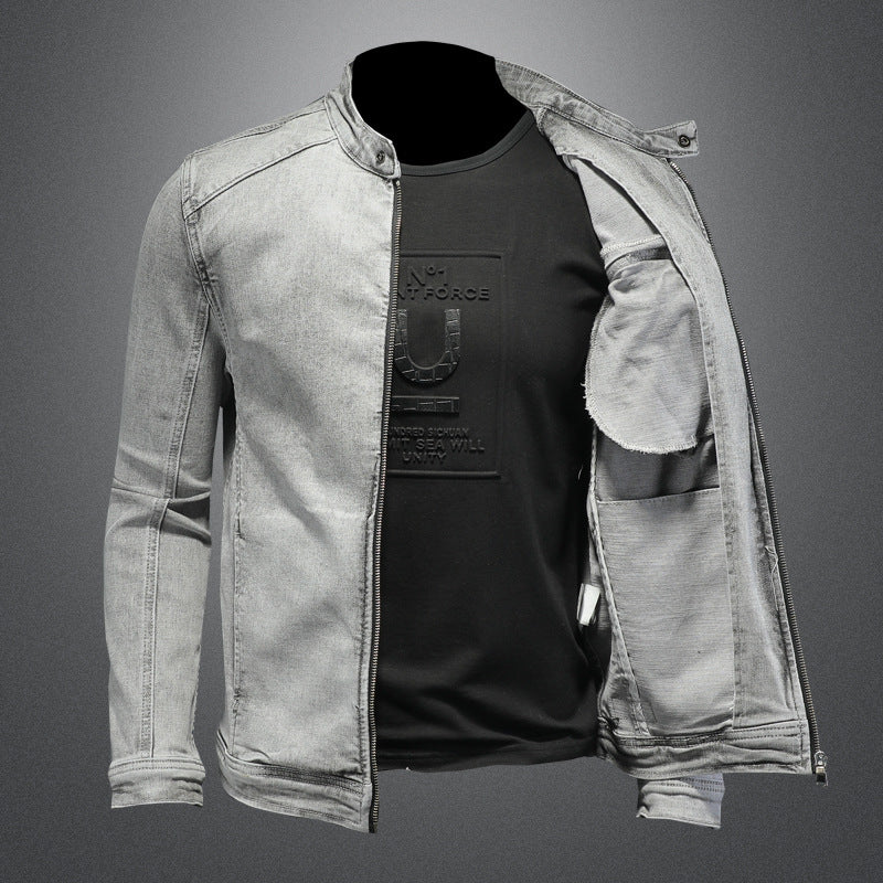 Jacket "Urban Pulse" Slim Fit con Stand Collar e Dettagli Zipper Tech