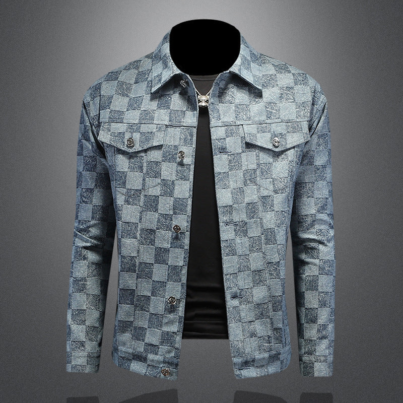 Jacket "Urban Plaid" Slim Fit con Colletto a Rever e Trama Scozzese