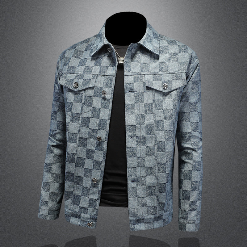 Jacket "Urban Plaid" Slim Fit con Colletto a Rever e Trama Scozzese