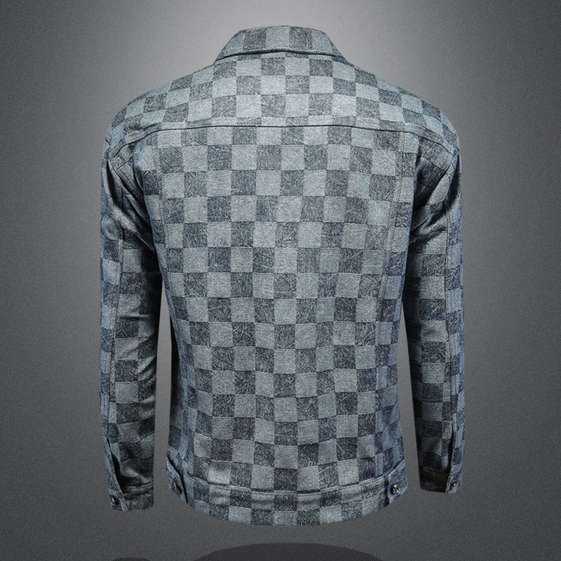 Jacket "Urban Plaid" Slim Fit con Colletto a Rever e Trama Scozzese