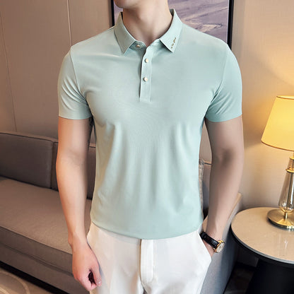 Polo "Metropolitan Essential" Slim Fit in Cotone Traspirante e Finitura No-Iron