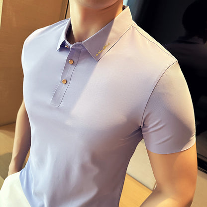 Polo "Metropolitan Essential" Slim Fit in Cotone Traspirante e Finitura No-Iron