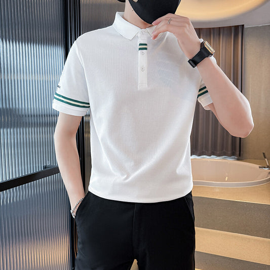 Polo "Metropolitan Stripe" Slim Fit in Tessuto Tecnico Traspirante