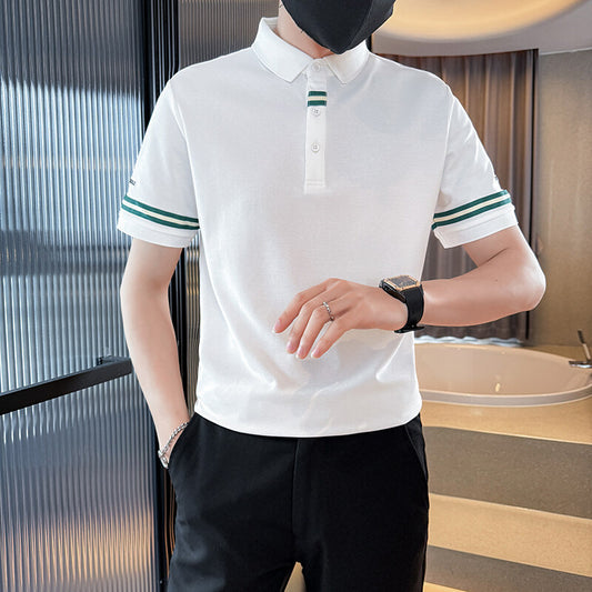 Polo "Metropolitan Stripe" Slim Fit in Tessuto Tecnico Traspirante