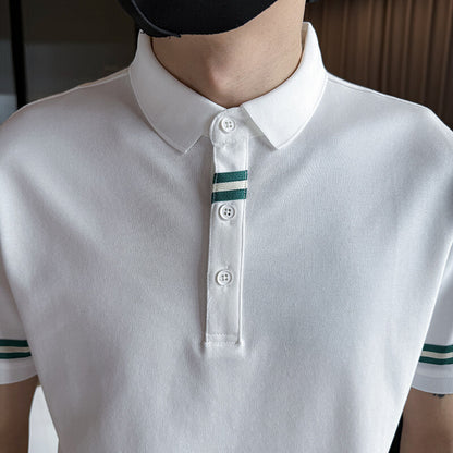 Polo "Metropolitan Stripe" Slim Fit in Tessuto Tecnico Traspirante